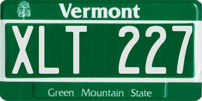 VT license plate XLT227