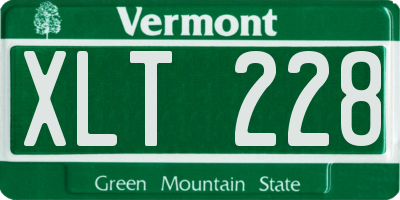 VT license plate XLT228