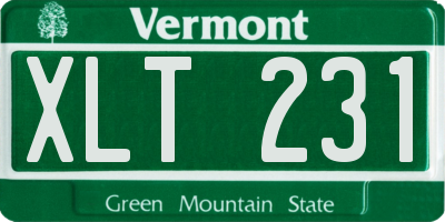 VT license plate XLT231