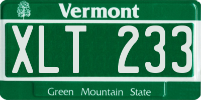 VT license plate XLT233