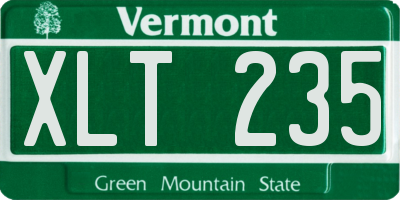 VT license plate XLT235