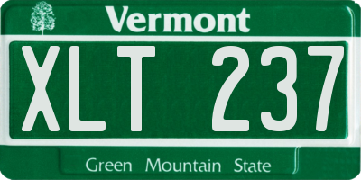 VT license plate XLT237