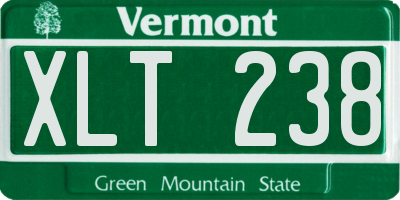 VT license plate XLT238