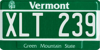 VT license plate XLT239