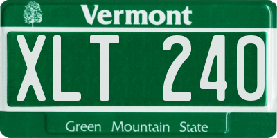 VT license plate XLT240