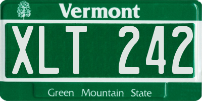 VT license plate XLT242