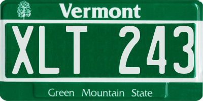 VT license plate XLT243