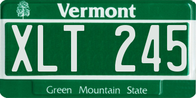 VT license plate XLT245