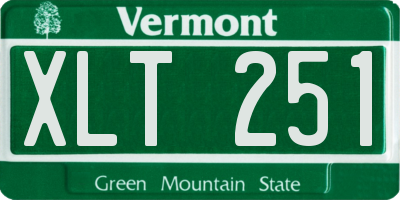 VT license plate XLT251