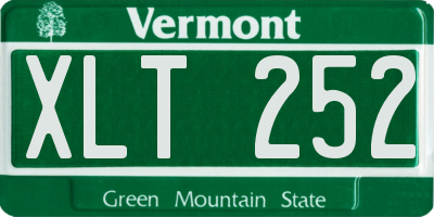 VT license plate XLT252