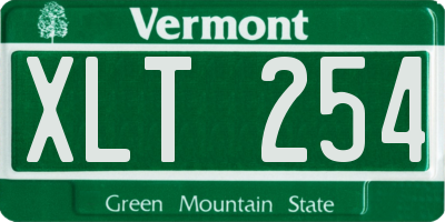 VT license plate XLT254