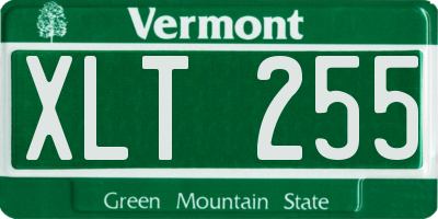 VT license plate XLT255