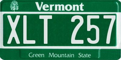 VT license plate XLT257
