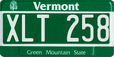 VT license plate XLT258