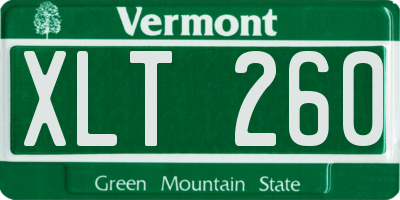 VT license plate XLT260