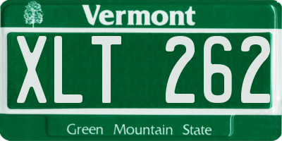 VT license plate XLT262