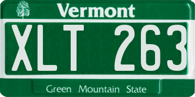 VT license plate XLT263