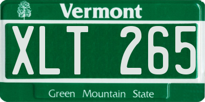VT license plate XLT265