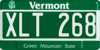 VT license plate XLT268