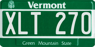 VT license plate XLT270