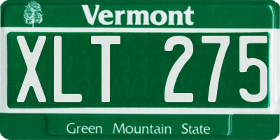 VT license plate XLT275