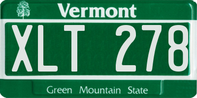 VT license plate XLT278