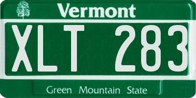 VT license plate XLT283