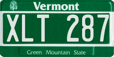 VT license plate XLT287