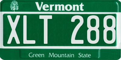 VT license plate XLT288