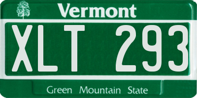 VT license plate XLT293