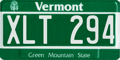 VT license plate XLT294