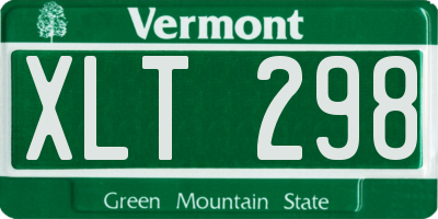 VT license plate XLT298