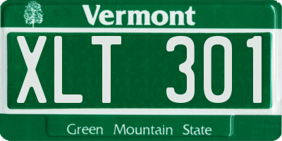 VT license plate XLT301