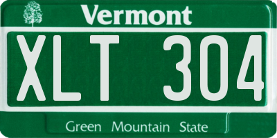 VT license plate XLT304