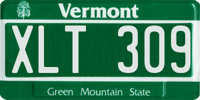 VT license plate XLT309