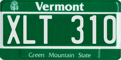 VT license plate XLT310