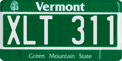 VT license plate XLT311