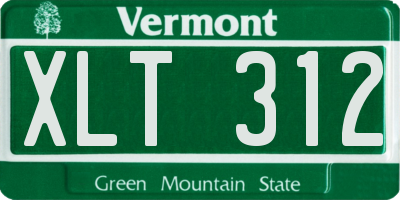 VT license plate XLT312