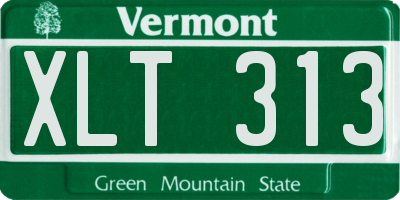 VT license plate XLT313