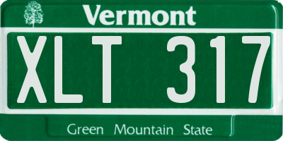 VT license plate XLT317