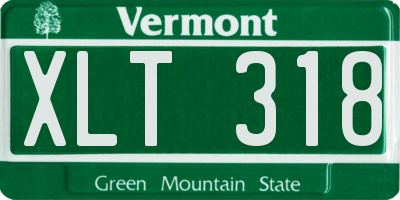 VT license plate XLT318