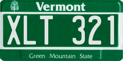 VT license plate XLT321
