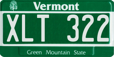 VT license plate XLT322