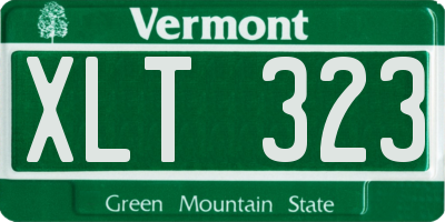VT license plate XLT323