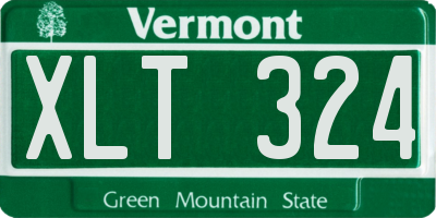 VT license plate XLT324