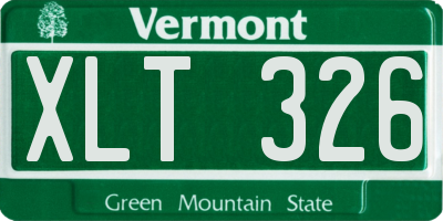 VT license plate XLT326