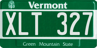 VT license plate XLT327