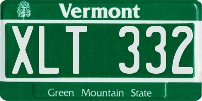 VT license plate XLT332