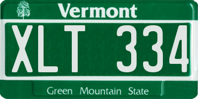 VT license plate XLT334