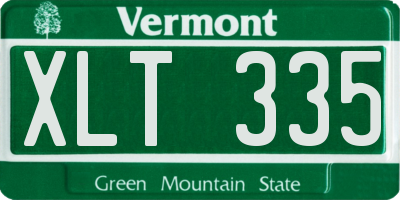 VT license plate XLT335